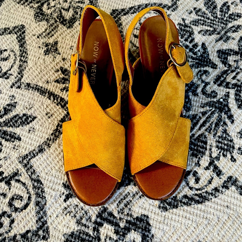 Now or Never gold sandals